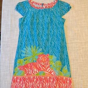 Lilly Pulitzer Silk Dress with Tiger Print